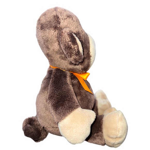 CARTER'S BABY BROWN MONKEY ORANGE BOW STUFFED ANIMAL PLUSH TOY LOVEY # 41378 - Picture 6 of 7